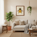 Yellow Rose + Bumblebee (art print)