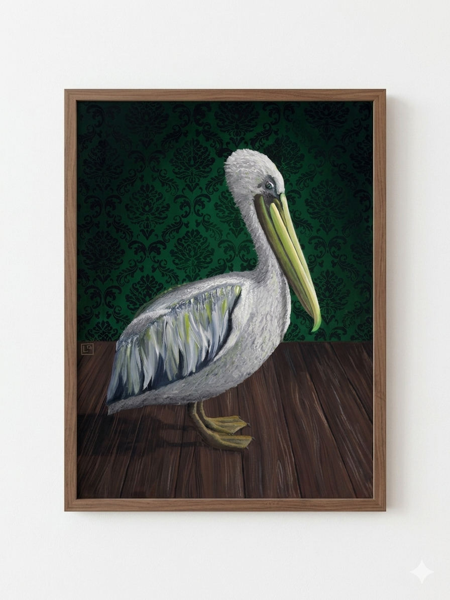 Pelican in the Parlor (art print)