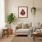 Pink Hoya + Ladybug (art print)