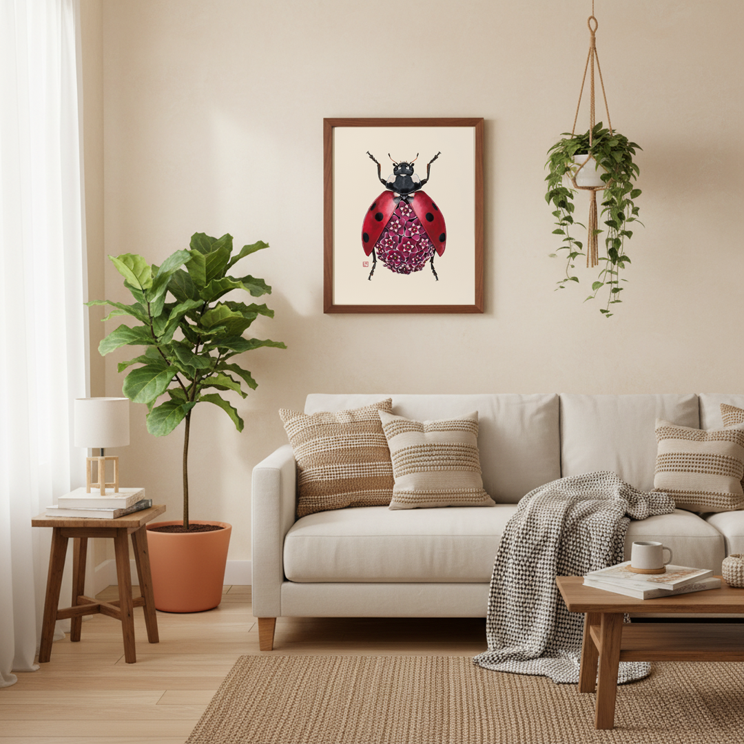Hoya Ladybug (art print)