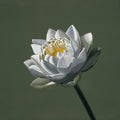 White Lotus on Green (art print)