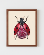 Pink Hoya + Ladybug (art print)