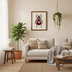 Red Rose + June Bug (art print)